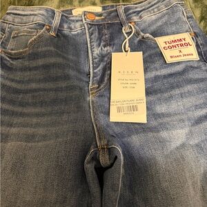 Risen Women's Dark Blue Flare Jeans